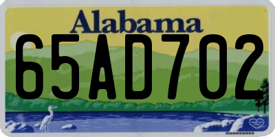 AL license plate 65AD702