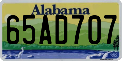 AL license plate 65AD707