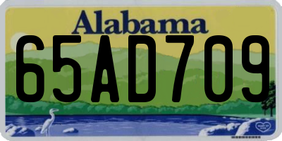 AL license plate 65AD709