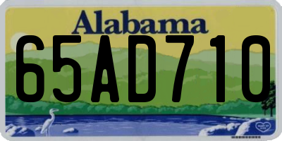 AL license plate 65AD710