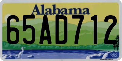 AL license plate 65AD712