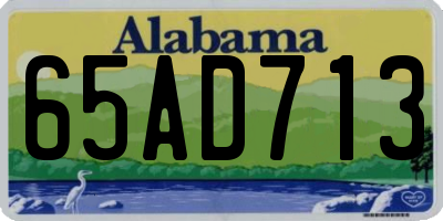 AL license plate 65AD713