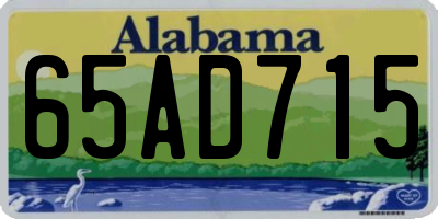 AL license plate 65AD715