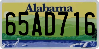 AL license plate 65AD716