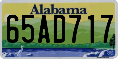 AL license plate 65AD717