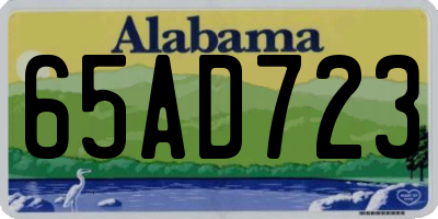 AL license plate 65AD723