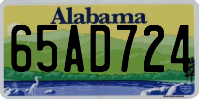 AL license plate 65AD724