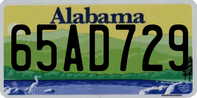 AL license plate 65AD729