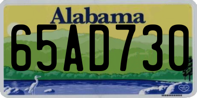 AL license plate 65AD730