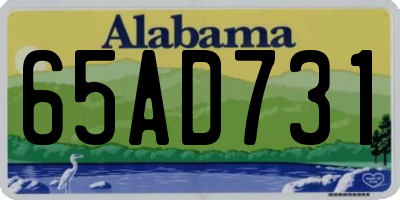 AL license plate 65AD731