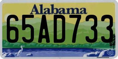 AL license plate 65AD733