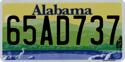 AL license plate 65AD737