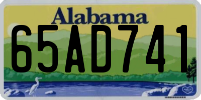 AL license plate 65AD741