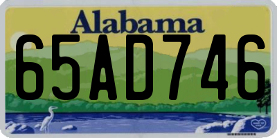 AL license plate 65AD746
