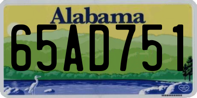 AL license plate 65AD751