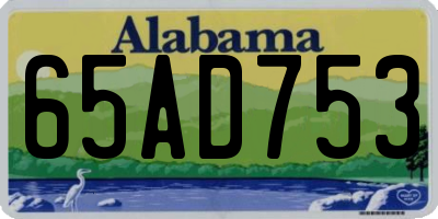 AL license plate 65AD753