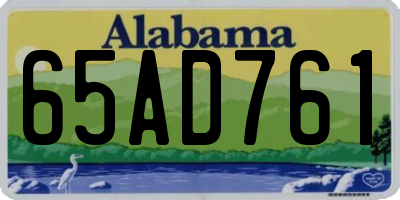 AL license plate 65AD761