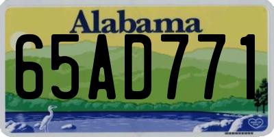 AL license plate 65AD771