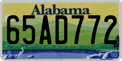 AL license plate 65AD772