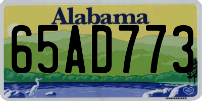 AL license plate 65AD773