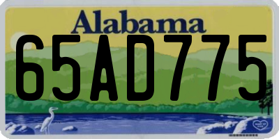 AL license plate 65AD775