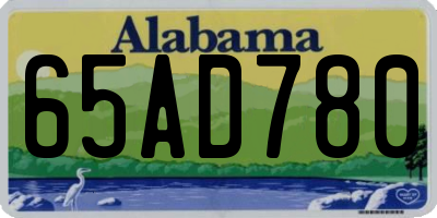 AL license plate 65AD780