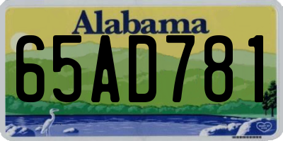 AL license plate 65AD781