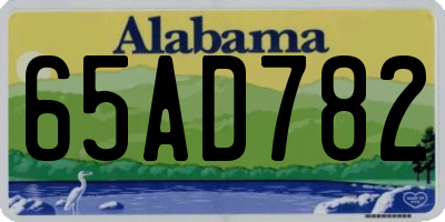 AL license plate 65AD782