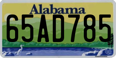AL license plate 65AD785