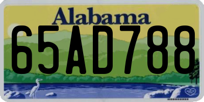 AL license plate 65AD788