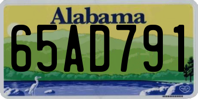 AL license plate 65AD791