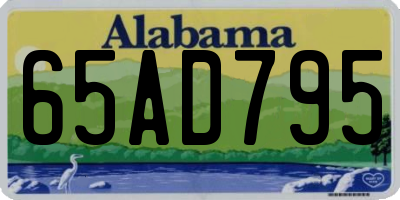 AL license plate 65AD795