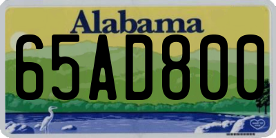 AL license plate 65AD800