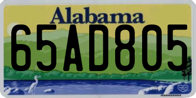 AL license plate 65AD805