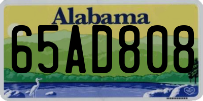 AL license plate 65AD808