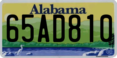 AL license plate 65AD810