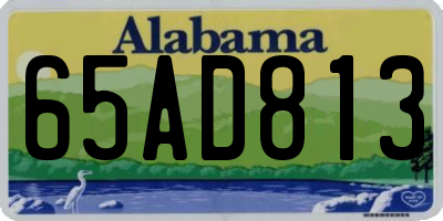 AL license plate 65AD813