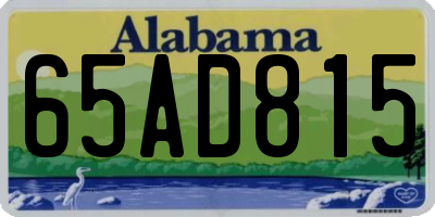 AL license plate 65AD815
