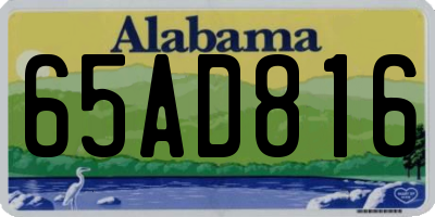 AL license plate 65AD816