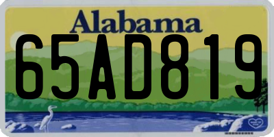 AL license plate 65AD819