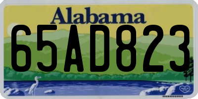 AL license plate 65AD823