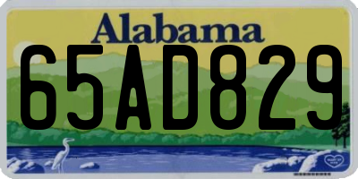 AL license plate 65AD829
