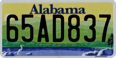 AL license plate 65AD837