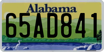 AL license plate 65AD841