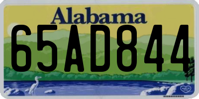 AL license plate 65AD844