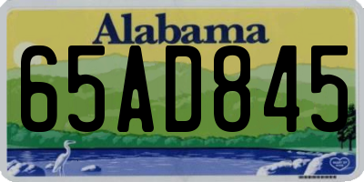AL license plate 65AD845