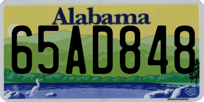AL license plate 65AD848