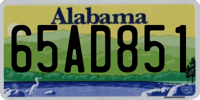 AL license plate 65AD851