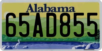 AL license plate 65AD855