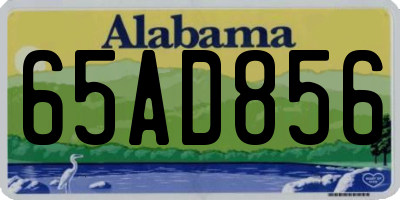 AL license plate 65AD856